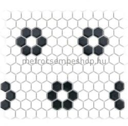  SZATÉN-matt HEXAGON FLOWER MOZAIK