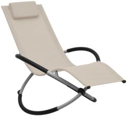 vidaXL krémszínű acél gyerek napozóágy (47794) - vidaxl