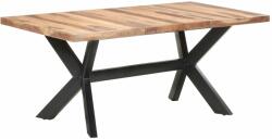 vidaXL tömör fa étkezőasztal mézszínű felülettel 180 x 90 x 75 cm (321548) - vidaxl
