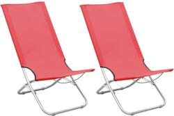 vidaXL 2 db összecsukható piros szövet strandszék (310376) - vidaxl