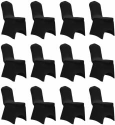vidaXL 12 darab fekete sztreccs székszoknya (279091)