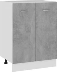 vidaXL betonszürke forgácslap alsószekrény 60 x 46 x 81, 5 cm (801192)