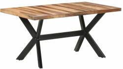 vidaXL tömör fa étkezőasztal mézszínű felülettel 160 x 80 x 75 cm (321547) - vidaxl