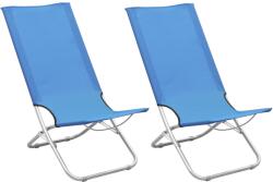 vidaXL 2 db összecsukható kék szövet strandszék (310374)
