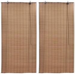 vidaXL 2 db barna bambusz redőny 100 x 160 cm (3057519) - vidaxl