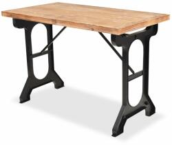 vidaXL étkezőasztal tömör fenyő asztallappal 122 x 65 x 82 cm (245462) - vidaxl