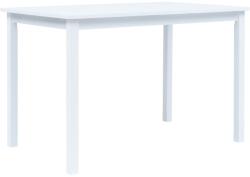 vidaXL fehér tömör gumifa étkezőasztal 114 x 71 x 75 cm (247362) - vidaxl
