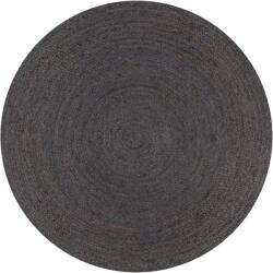 vidaXL sötétszürke kézzel font kör alakú jutaszőnyeg 150 cm (133667)