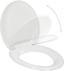 vidaXL fehér gyorsan szerelhető WC-ülőke lassan csukódó fedéllel (145015) - vidaxl