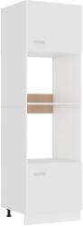 vidaXL fehér forgácslap mikrohullámú sütő szekrény 60 x 57 x 207 cm (802546)