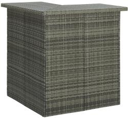 vidaXL szürke polirattan sarok bárasztal 100 x 50 x 105 cm (313482) - vidaxl