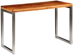 vidaXL tömör kelet-indiai rózsafa étkezőasztal / íróasztal acél lábbal (242126) - vidaxl