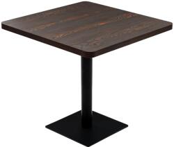 vidaXL sötét hamuszínű MDF/acél bisztró asztal 80 x 80 x 75 cm (245611) - vidaxl