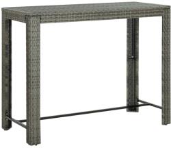 vidaXL szürke polyrattan kerti bárasztal 140, 5 x 60, 5 x 110, 5 cm (45878) - vidaxl