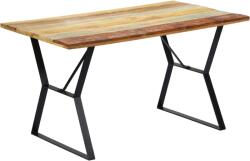 vidaXL tömör újrahasznosított fa étkezőasztal 140 x 80 x 76 cm (247948) - vidaxl