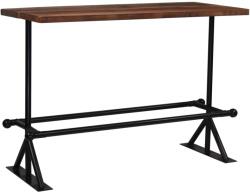 vidaXL sötétbarna újrahasznosított fa bárasztal 150 x 70 x 107 cm (245384) - vidaxl