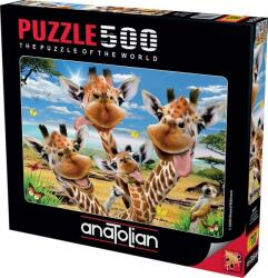 Anatolian Puzzle Anatolian din 500 de piese - Selfie cu girafe (3617)