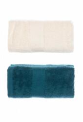 Square Nature Set 2 prosoape de baie Square Nature, 50 x 90 cm, bumbac organic, densitate 550 gsm, Albastru/Bej (SN-2BATHT90-BLU) Prosop