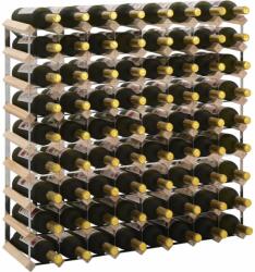 vidaXL Suport sticle de vin pentru 72 de sticle, lemn masiv de pin (282471) - vidaxl Suport sticla vin