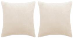 vidaXL Set perne decorative, 2 buc. , ivoar, 60x60 cm, textil (132950)