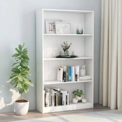 vidaXL Bibliotecă cu 4 rafturi, alb, 80x24x142 cm, PAL (800909) Biblioteca