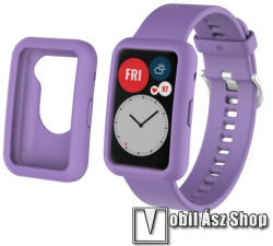 Huawei Watch Fit, Watch Fit Elegant Edition, Okosóra szilikontok, Lila