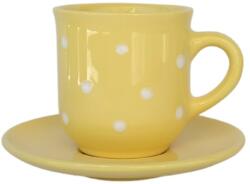 BögreManufaktúra Kávés bögre kistányérral pasztell sárga (PST0017)