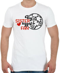 printfashion Big sister biggest fan - Férfi póló - Fehér (4951337)