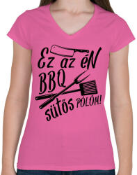 printfashion BBQ SÜTŐS POLOM - fekete - Női V-nyakú póló - Rózsaszín (4953798)