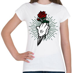 printfashion Rózsa 02 - Női póló - Fehér (4969699)