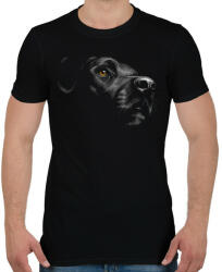 printfashion Labrador portré - Férfi póló - Fekete (4898498)