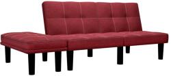 vidaXL Canapea cu 2 locuri, roșu vin, material textil (284756) Canapea