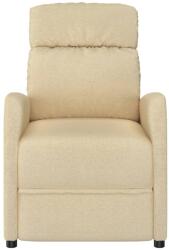 vidaXL Fotoliu de masaj, crem, material textil (289715)