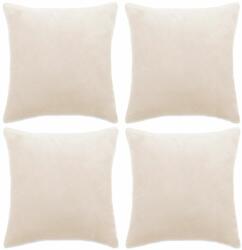 vidaXL Huse de perne decorative, 4 buc. , ivoar, 50x50 cm, textil (132952)