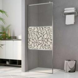 vidaXL Paravan de duș walk-in, 80 x 195 cm, sticlă ESG, model piatră (146650) - vidaxl