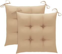 vidaXL Perne de scaun, 2 buc. , bej, 50x50x7 cm, textil oxford (314905)