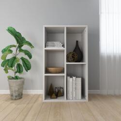 vidaXL Bibliotecă/Servantă, alb extralucios, 50x25x80 cm, PAL (800168) Biblioteca