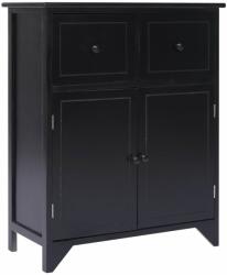 vidaXL Dulap lateral, negru, 60 x 30 x 75 cm, lemn de paulownia (284105) Comoda