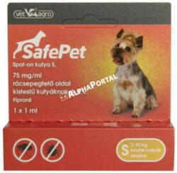 SafePet 75 mg/1 ml spot-on kutya S 2-10 kg