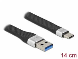 Delock Cablu USB 3.2 Gen1-A la type C FPC Flat Ribbon PD 3A 14cm, Delock 86938 (86938)
