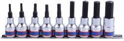king tony hatszög bitfej készlet 1/2" 9 részes l80 4120pr10 sínen