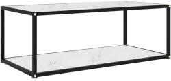 vidaXL Măsuță de cafea, alb, 100x50x35 cm, sticlă securizată (322899) Masa de cafea