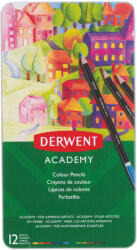Derwent Creioane colorate DERWENT Academy, 12 culori/cutie metal