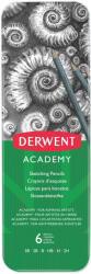 Derwent Set creioane grafit DERWENT Academy 3B-2H, 6 buc/cutie metal