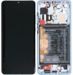 Huawei 02353SBC Gyári Huawei P30 Pro / P30 Pro New Edition ezüst LCD kijelző érintővel kerettel előlap + akkumulátor (02353SBC)