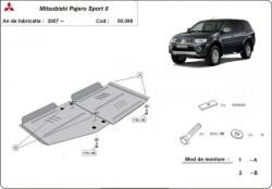 Scut Protection Mitsubishi Pajero Sport II, 2007-2020 - Acél Váltó és Differenciálművédő lemez