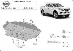 Scut Protection Nissan Navara NP300, 2015-2020 - Acél Motorvédő lemez