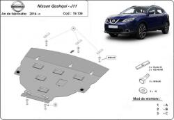 Scut Protection Nissan Qashqai J11, 2014-2020 - Acél Motorvédő lemez