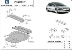Scut Protection Peugeot 307, 2001-2020 - Acél Motorvédő lemez