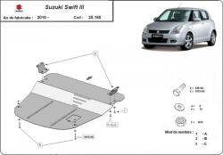 Scut Protection Suzuki Swift III, 2010-2017 - Acél Motorvédő lemez